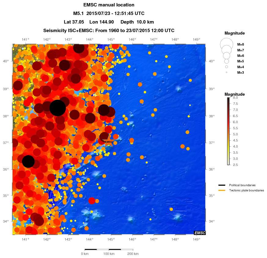regional magnitude historical seismicity
