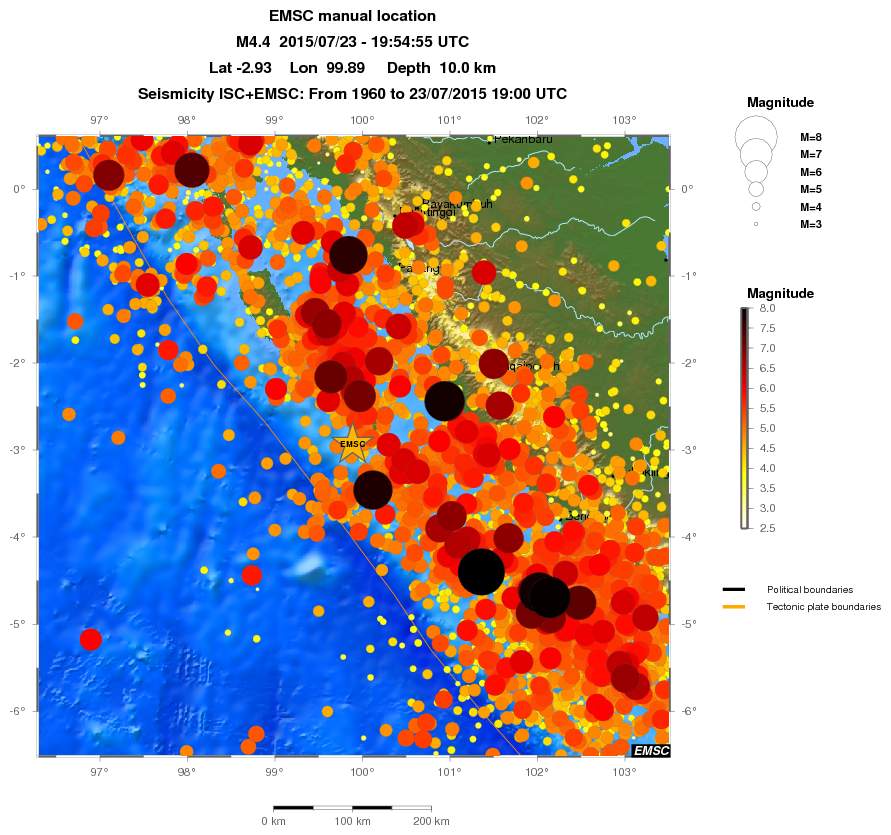 regional magnitude historical seismicity