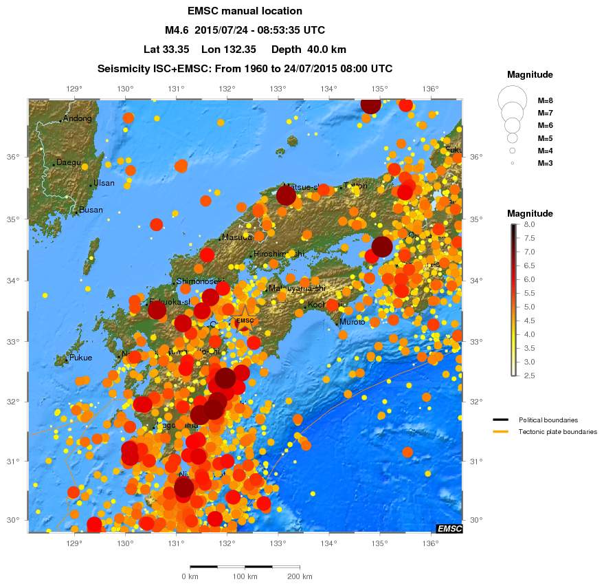 regional magnitude historical seismicity