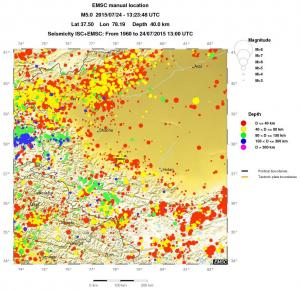 regional historical seismicity