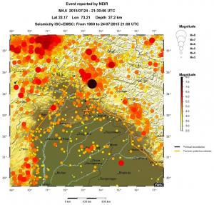 regional magnitude historical seismicity