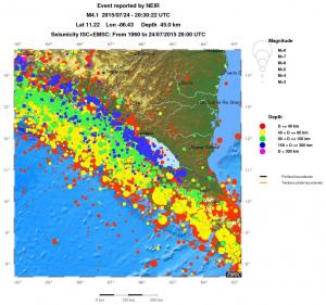 regional historical seismicity
