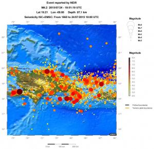 regional magnitude historical seismicity