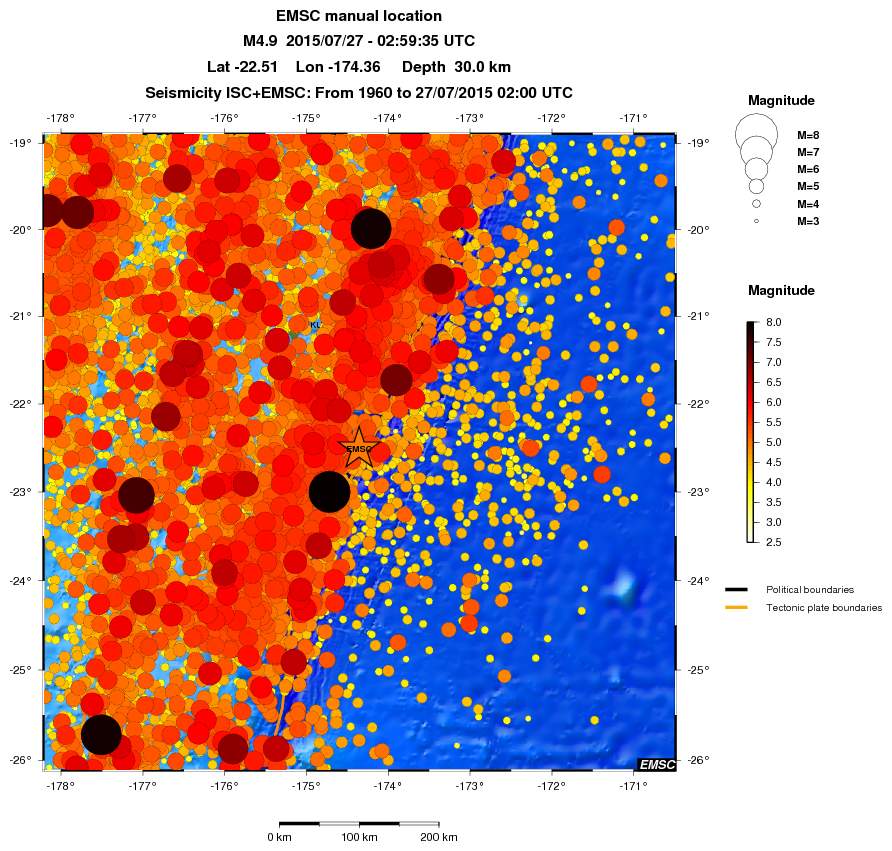 regional magnitude historical seismicity