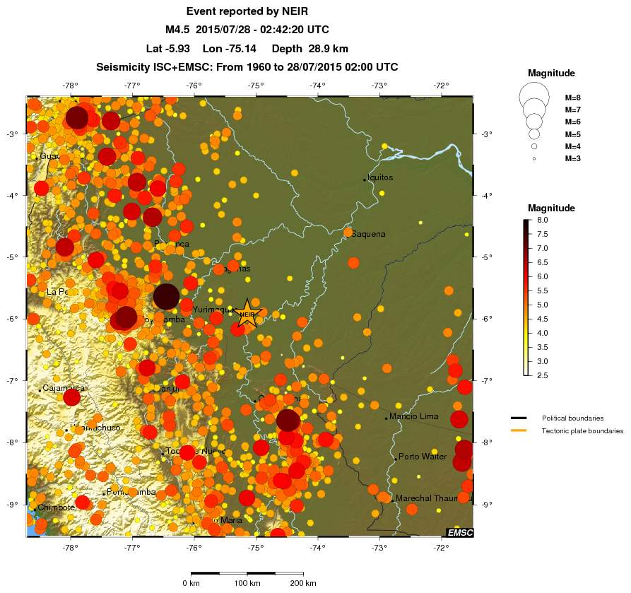 regional magnitude historical seismicity