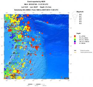 regional historical seismicity