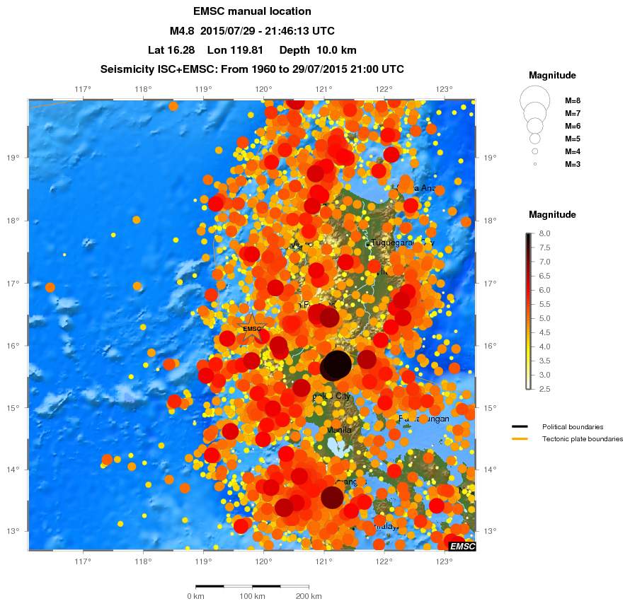 regional magnitude historical seismicity