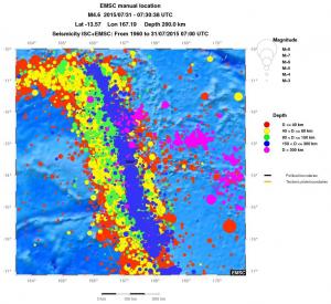 regional historical seismicity