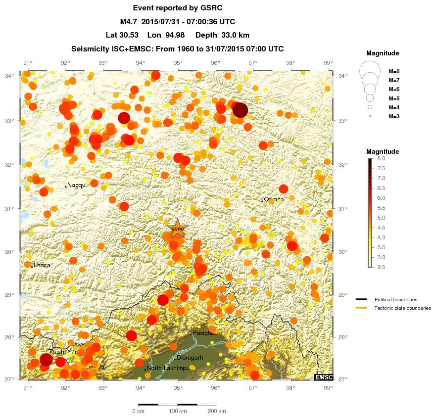 regional magnitude historical seismicity