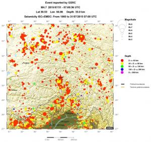 regional historical seismicity