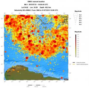 regional magnitude historical seismicity