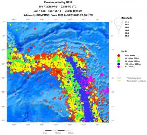regional historical seismicity