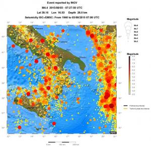 regional magnitude historical seismicity
