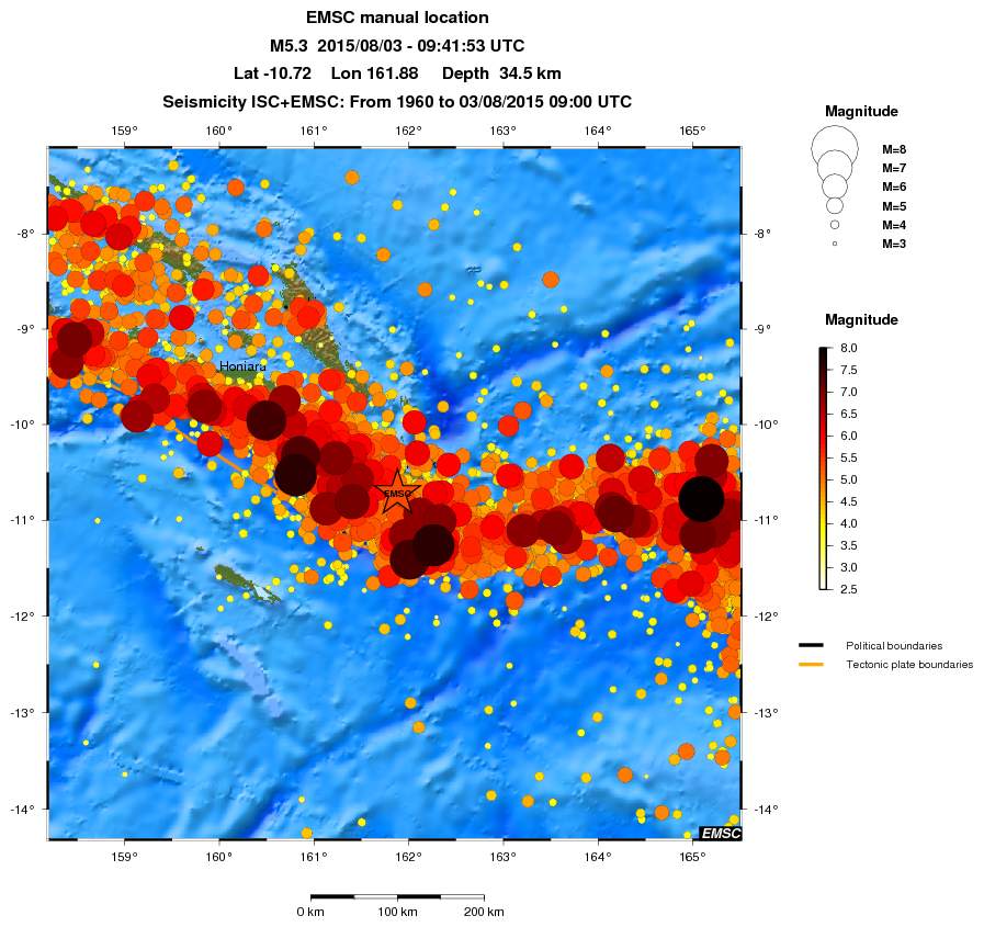 regional magnitude historical seismicity
