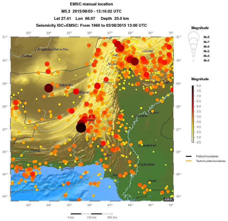 regional magnitude historical seismicity
