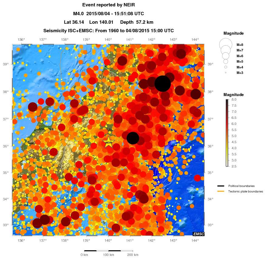 regional magnitude historical seismicity