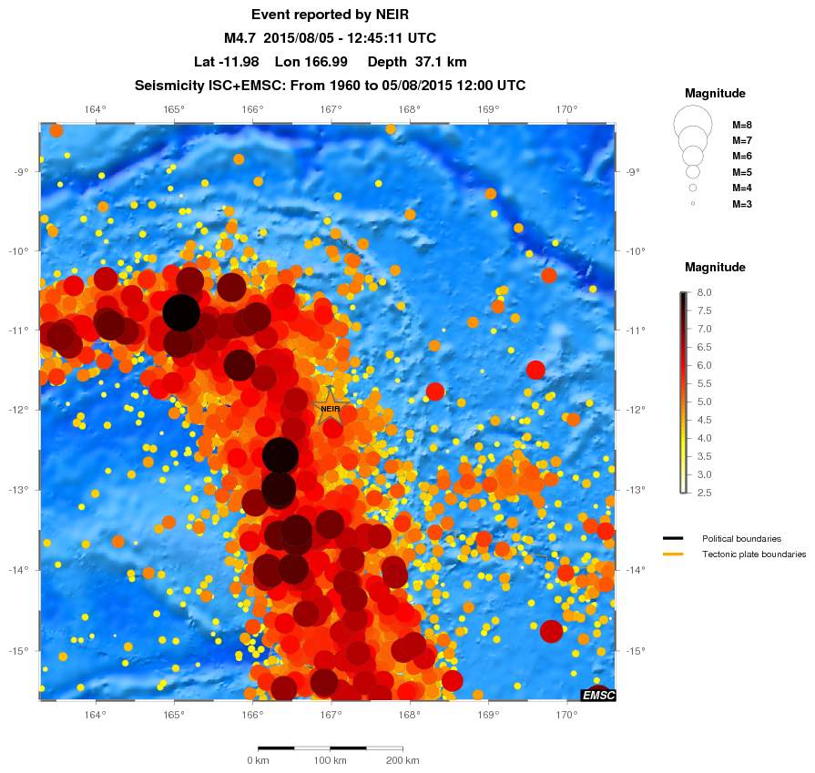 regional magnitude historical seismicity