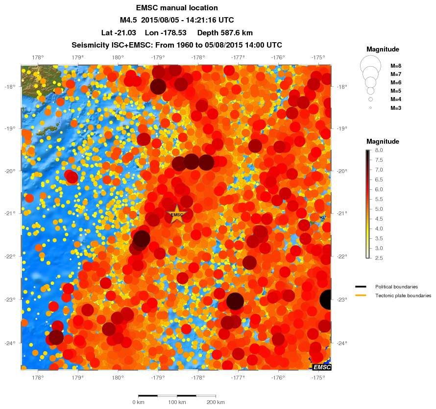 regional magnitude historical seismicity