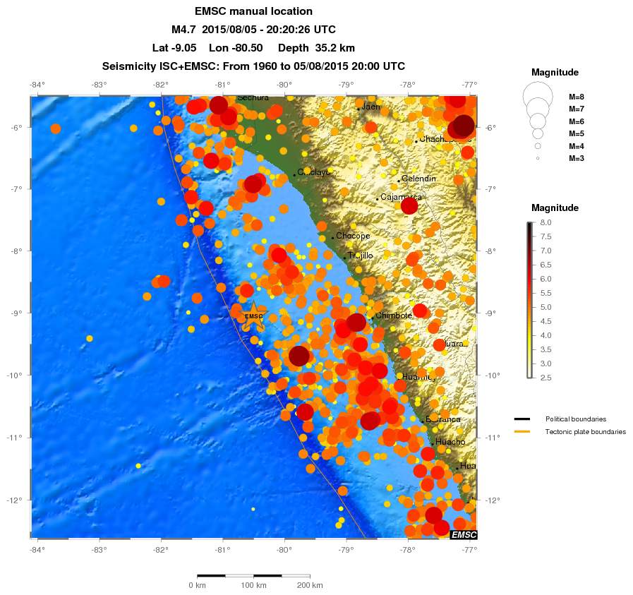 regional magnitude historical seismicity