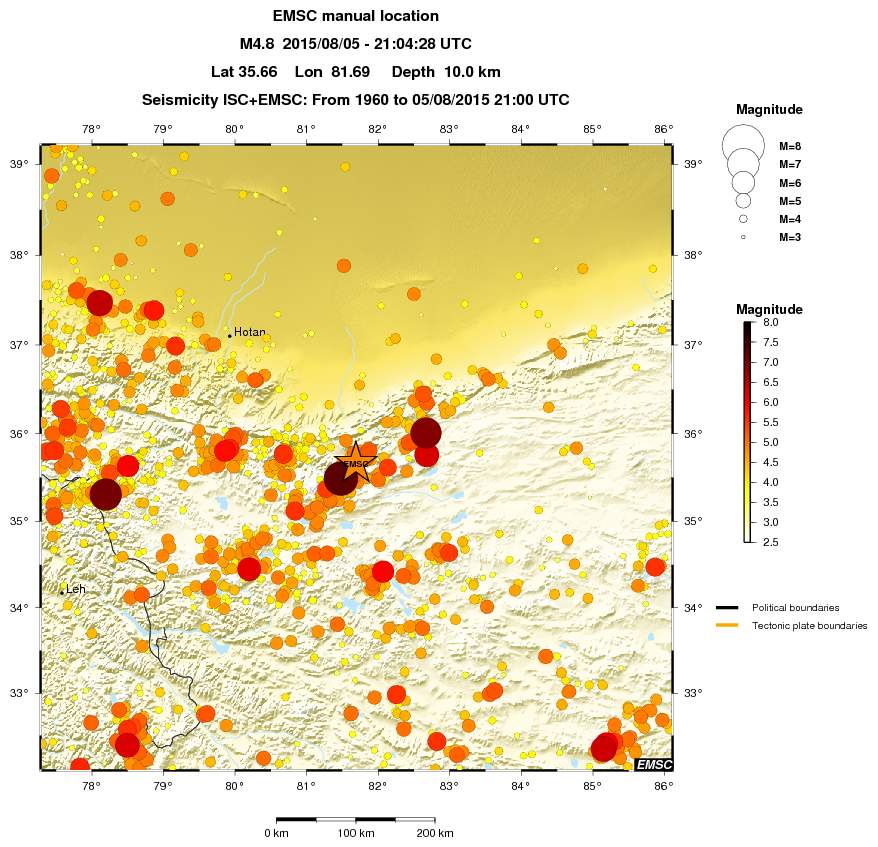 regional magnitude historical seismicity