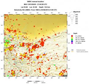 regional historical seismicity