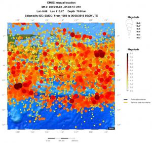 regional magnitude historical seismicity