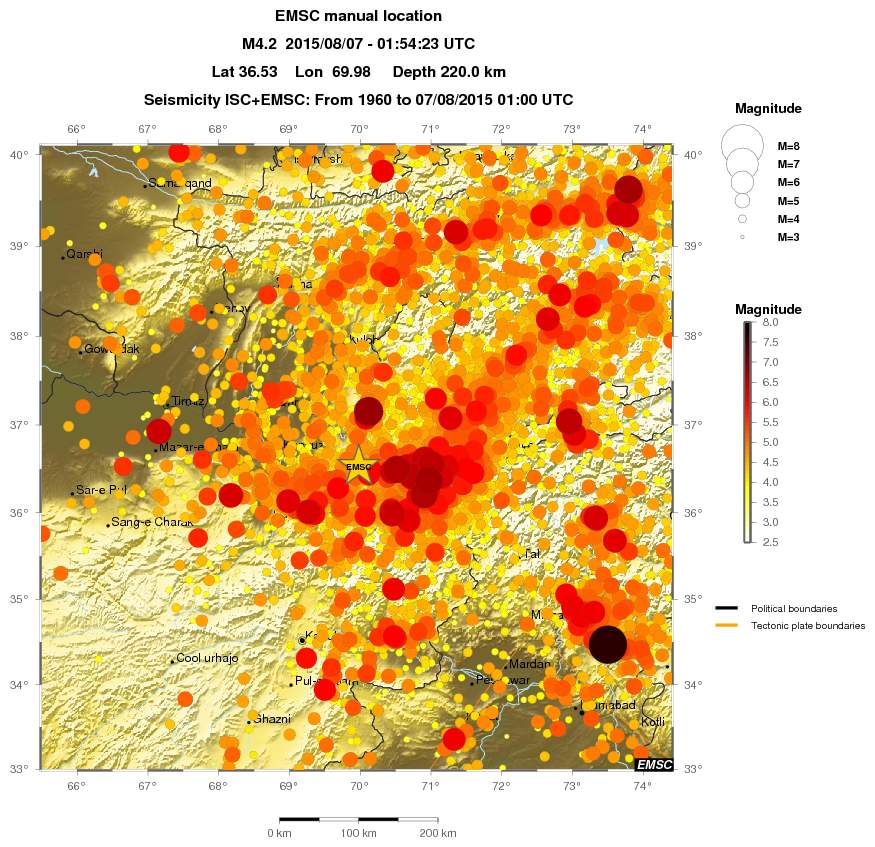 regional magnitude historical seismicity
