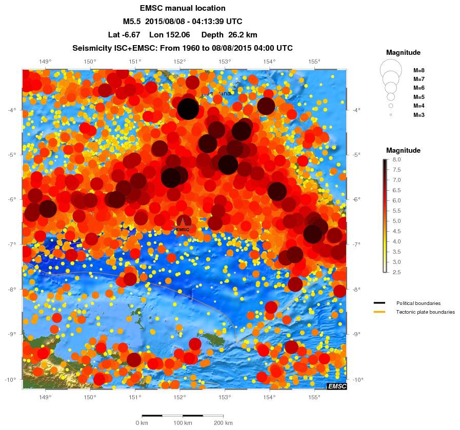 regional magnitude historical seismicity