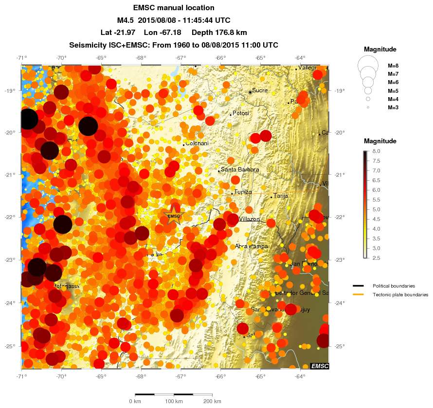 regional magnitude historical seismicity
