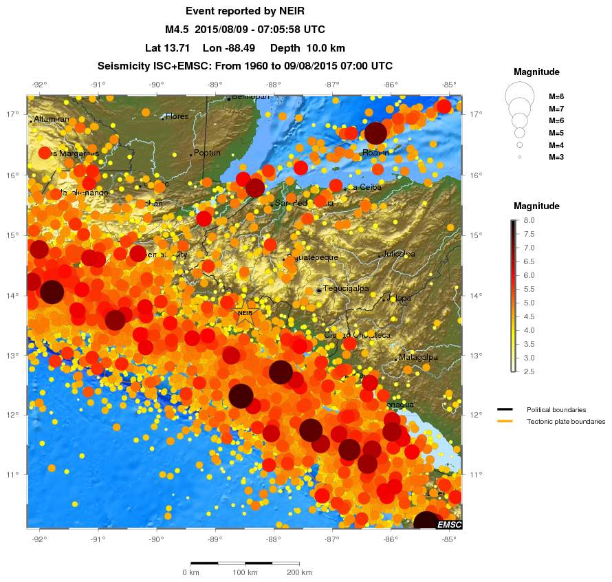 regional magnitude historical seismicity