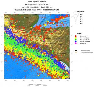 regional historical seismicity