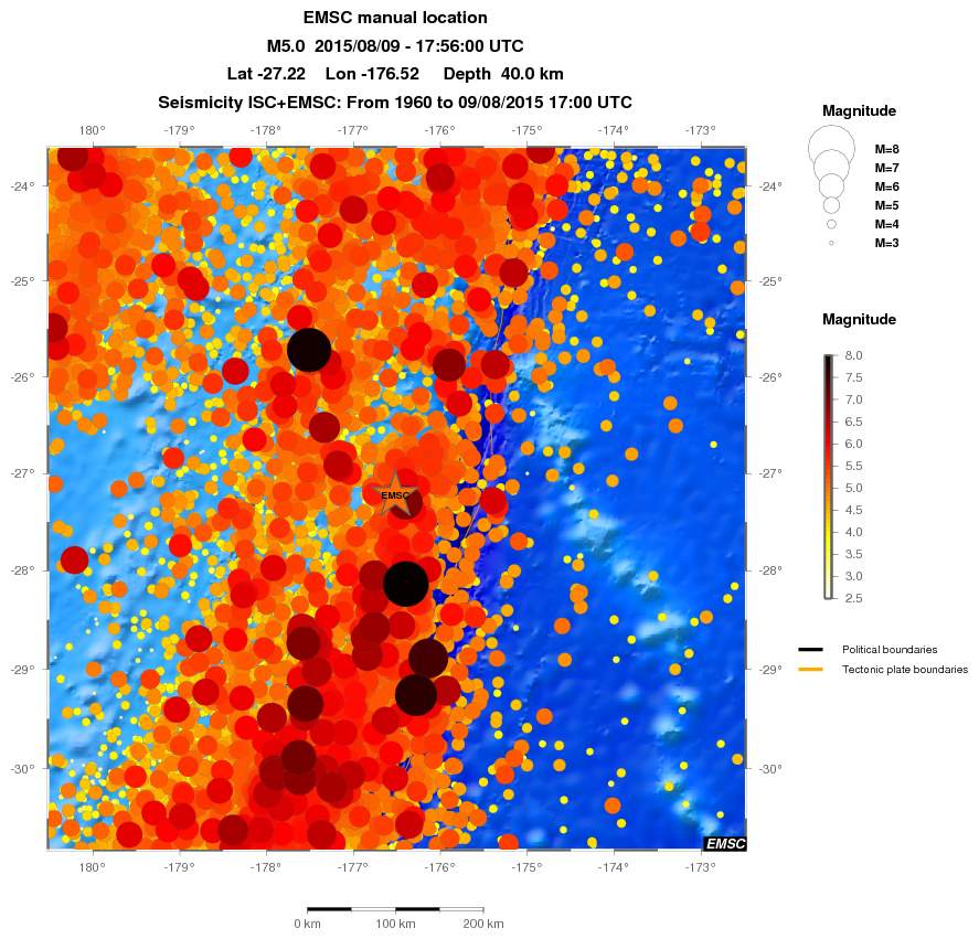 regional magnitude historical seismicity