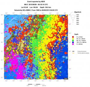regional historical seismicity