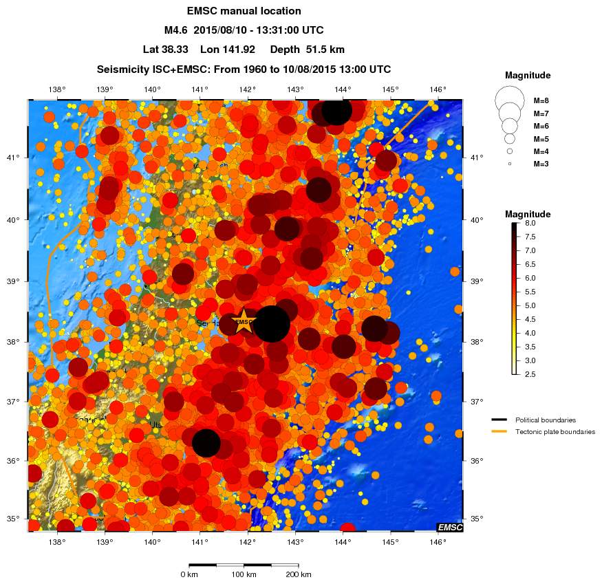 regional magnitude historical seismicity