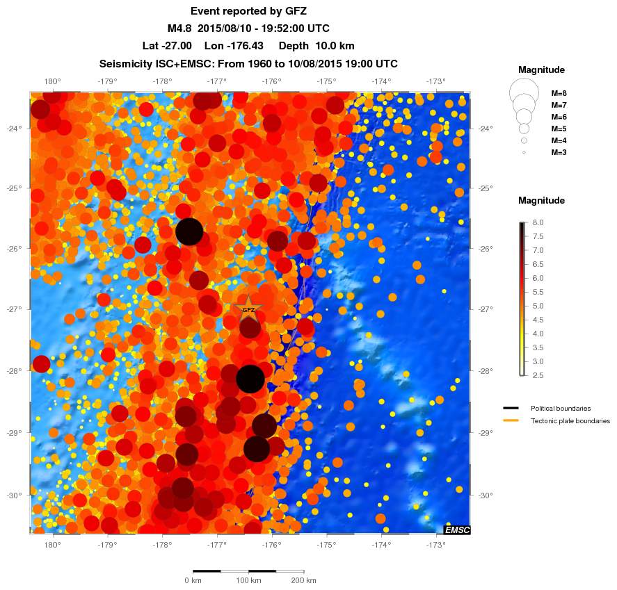 regional magnitude historical seismicity