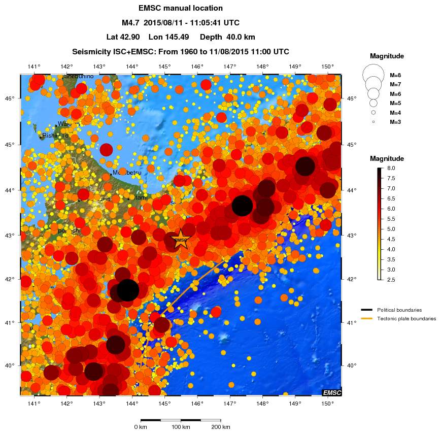 regional magnitude historical seismicity