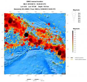 regional magnitude historical seismicity