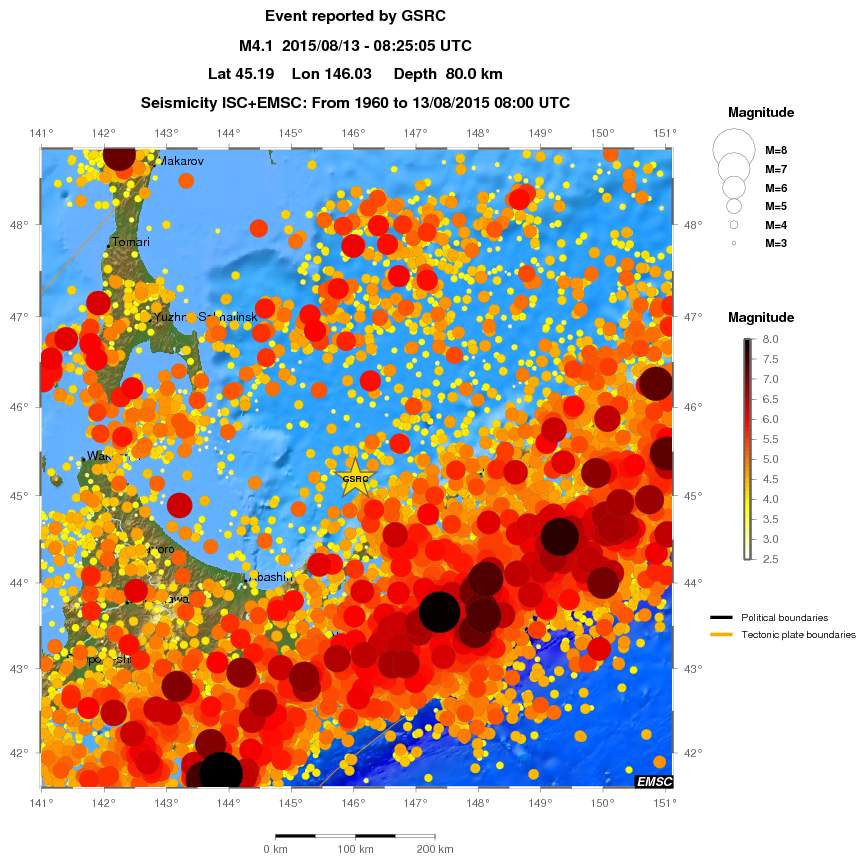 regional magnitude historical seismicity