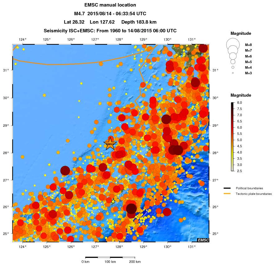 regional magnitude historical seismicity