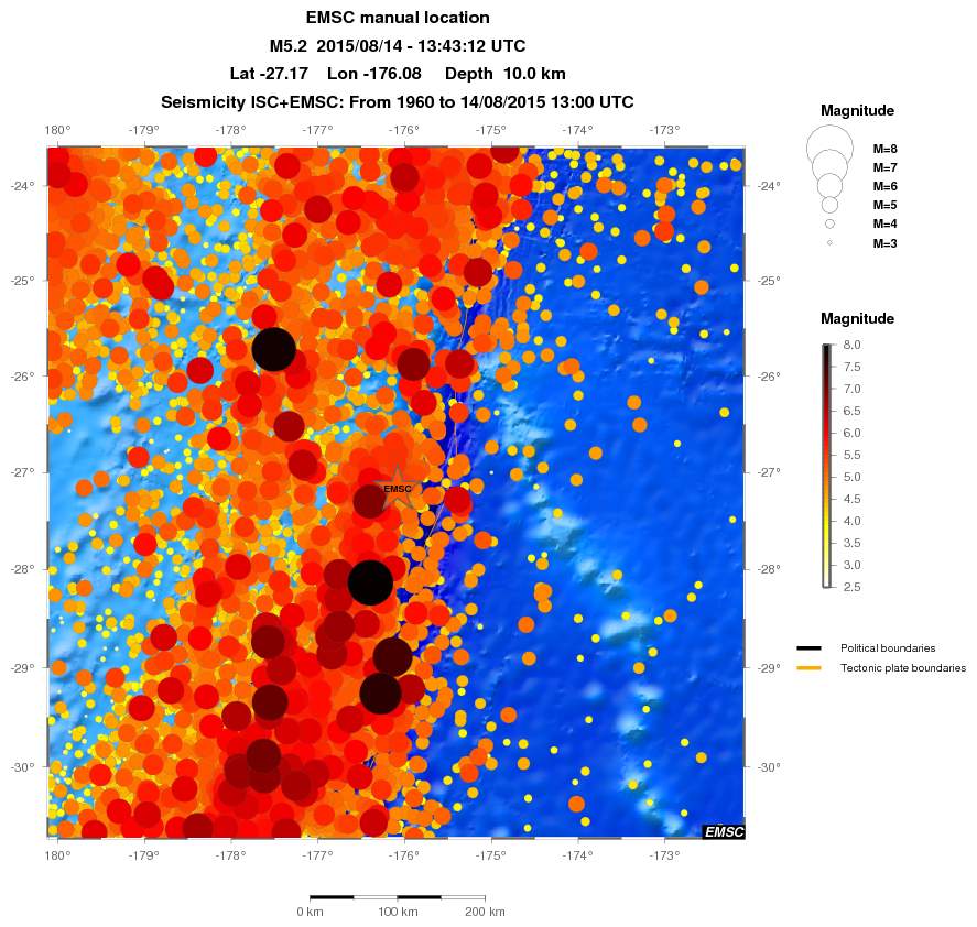 regional magnitude historical seismicity