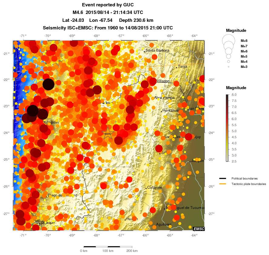 regional magnitude historical seismicity