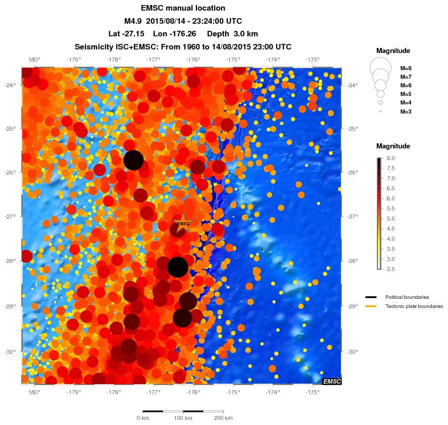 regional magnitude historical seismicity