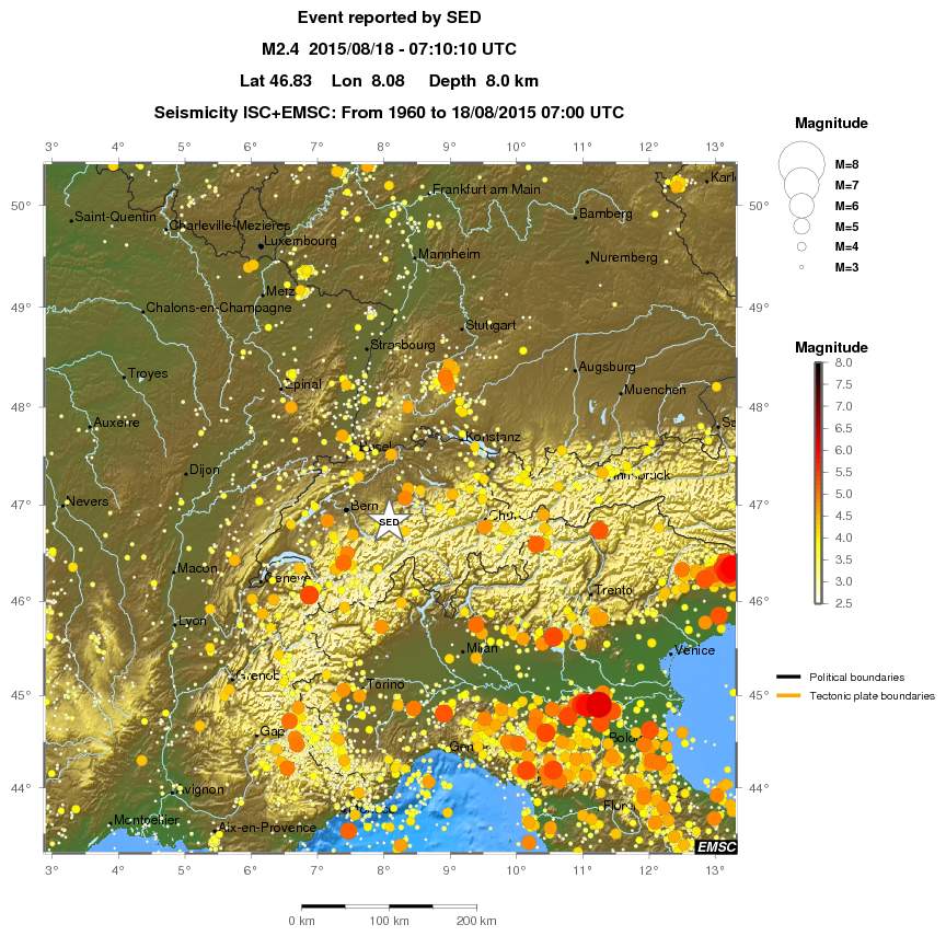regional magnitude historical seismicity
