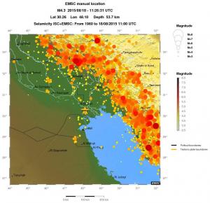 regional magnitude historical seismicity