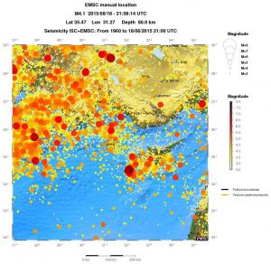regional magnitude historical seismicity