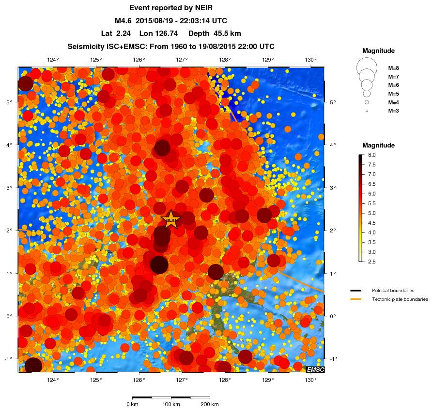 regional magnitude historical seismicity