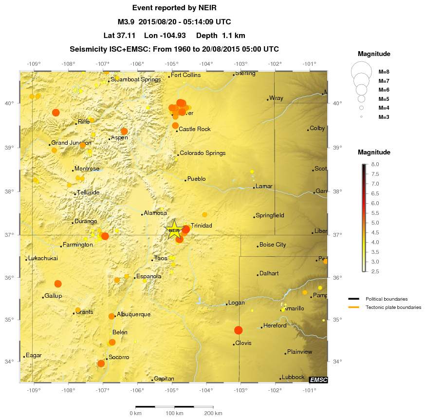 regional magnitude historical seismicity