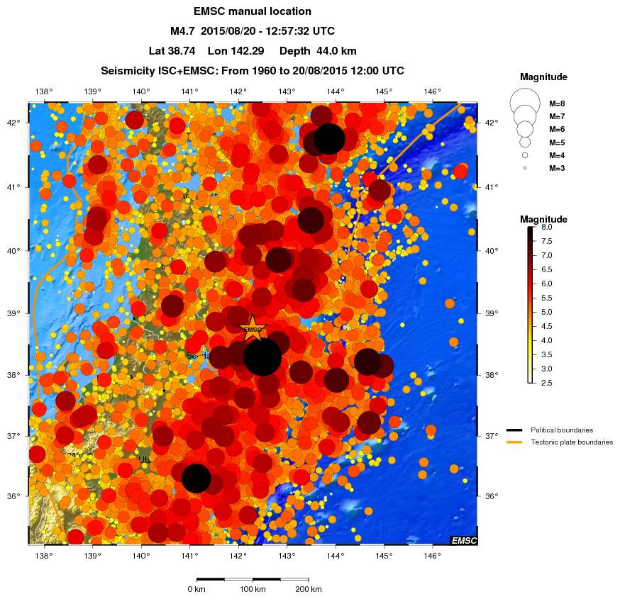 regional magnitude historical seismicity