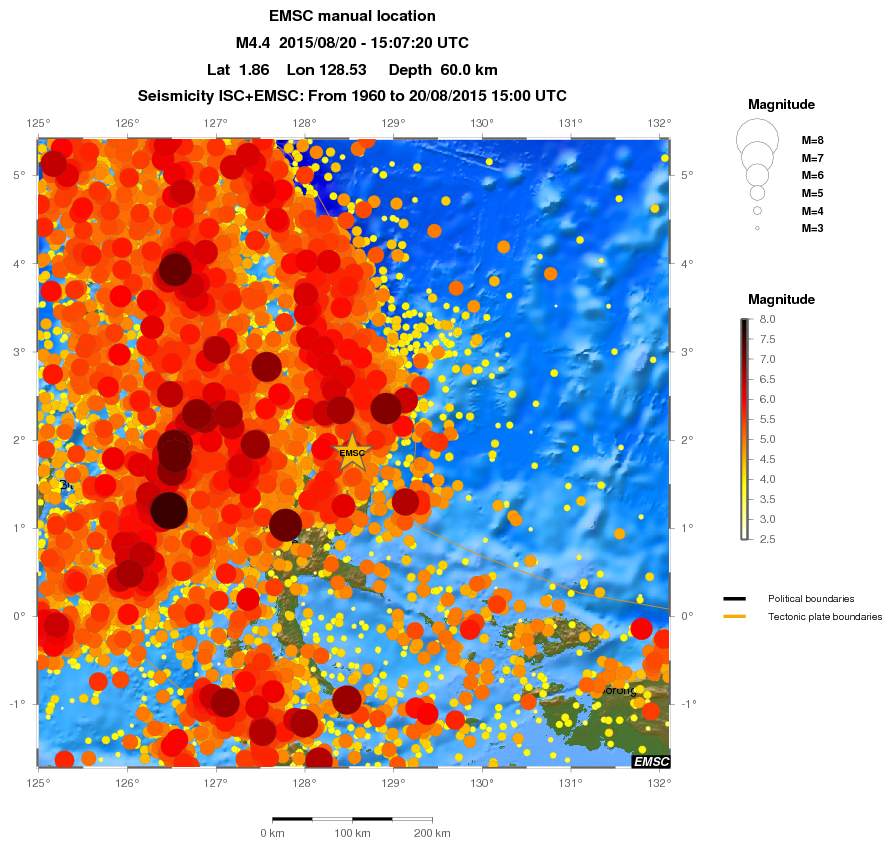 regional magnitude historical seismicity
