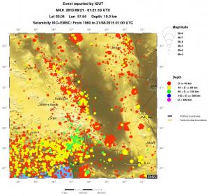 regional historical seismicity